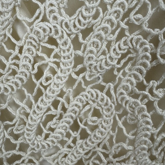 Boho Crochet Lace‎ Tank Top Cream A New Day Sleeveless L Lined Romantic Chic NWT - Picture 5 of 9